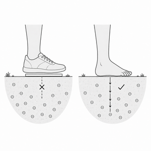 Grounding restores that physical connection.